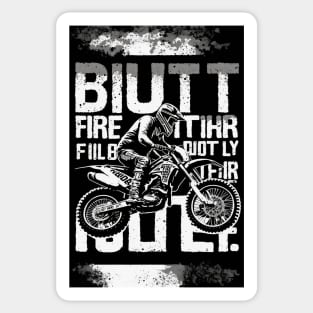 Dirt bike rider w/ black and white Sticker